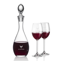 Lead Free Crystalline Malvern Decanter with 2 or 4 Naples wine... from ASI...