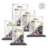 Rectangular shape starfire color VividPrint™ award on a clear or colored......