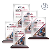 Rectangular shape starfire color VividPrint™ award on a clear or colored......