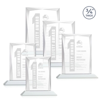 Rectangular shape starfire color award on a clear or colored base.... from...