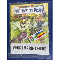 Say "No" To Drugs sticker/coloring activity book fun pack with unimprinted......