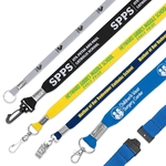 1" Flat Polyester Lanyard with Breakaway
