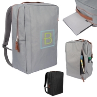 Laptop backpack with zipper closure, multiple pockets and adjustable shoulder...