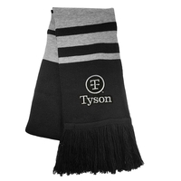 Double layer striped acrylic knit scarf with fringe on both ends... from ASI...