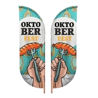 12' Double-Sided Blade Flag with Ground Spike