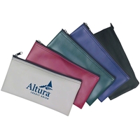 PVC bank pouch that has a zippered main compartment.... from ASI 39820...