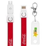 Wildrose Lanyard, 3 in1 Charging Cable with USB Tip