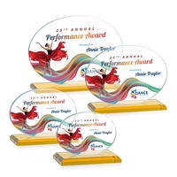 The Austin VividPrint™ Award features a 1/2" thick Starfire oval... from ASI...