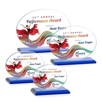 The Austin VividPrint™ Award features a 1/2" thick Starfire oval... from ASI...