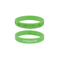2 1/2" green silicone wristbands with St. Patrick's Day theme.... from ASI...