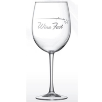 19 oz wine glass custom etched product. Available in clear color... from ASI...