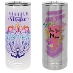 Polar Camel 22 oz. White Skinny Tumbler w/ Slider Lid