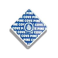 6" x 6" custom embossed caution crossing sign made of recycled... from ASI...