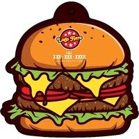 Burger shaped acrylic keychain with 1" split ring and customization.... from...