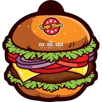 Burger shaped acrylic keychain with 1" split ring and customization.... from...
