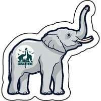 Elephant shaped acrylic keychain with 1" split ring and customization.......