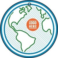 Globe shaped acrylic keychain with 1" split ring and customization.... from...