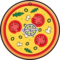 Pizza shaped acrylic keychain with 1" split ring and customization.... from...