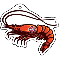 Shrimp shaped acrylic keychain with 1" split ring and customization.... from...