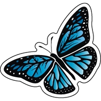 1/4" thick acrylic magnet with butterfly stock shape and full color... from...