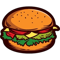 1/4" thick acrylic magnets with hamburger stock shape and full color... from...