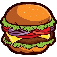 1/4" thick acrylic magnets with hamburger stock shape and full color... from...