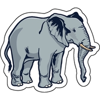 1/4" thick acrylic magnets with elephant stock shape and full color... from...