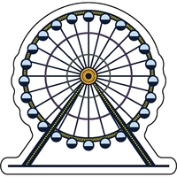 1/4" thick acrylic magnet with Ferris Wheel stock shape and full... from ASI...