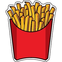 1/4" thick acrylic plastic magnets with fries design and full color... from...