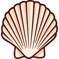 1/4" thick acrylic magnet with seashell stock shape and full color... from...