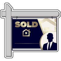 1/4" thick acrylic magnet with real estate signage stock shape and... from...