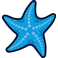 1/4" thick acrylic magnet with starfish stock shape and full color... from...