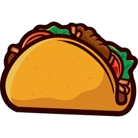 1/4" thick acrylic magnet with taco stock shape and full color... from ASI...