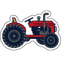 1/4" thick acrylic magnet with tractor stock shape and full color... from ASI...