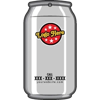 Can shaped acrylic keychain with 1" split ring and customization.... from ASI...