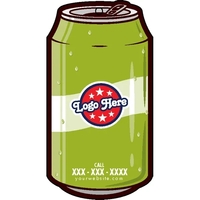 Can shaped acrylic keychain with 1" split ring and customization.... from ASI...