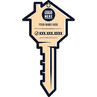 Key shaped acrylic keychain with 1" split ring and customization.... from ASI...