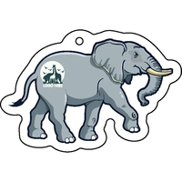 Elephant shaped acrylic keychain with 1" split ring and customization.......