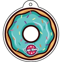 Donut shaped acrylic keychain with 1" split ring and customization.... from...