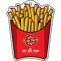 French fries shaped acrylic keychain with 1" split ring and customization.......