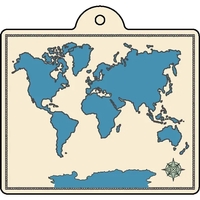 World map shaped acrylic keychain with 1" split ring and customization.......