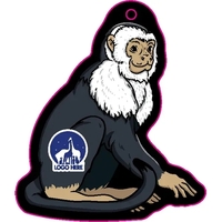 Monkey shaped acrylic keychain with 1" split ring and customization.... from...