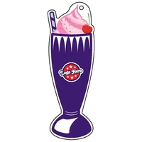 Milkshake shaped acrylic keychain with 1" split ring and customization.......