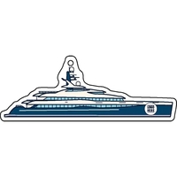 Ship shaped acrylic keychain with 1" split ring and customization.... from...