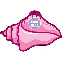 Seashell shaped acrylic keychain with 1" split ring and customization.......