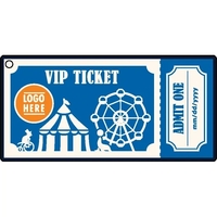 Ticket shaped acrylic keychain with 1" split ring and customization.... from...