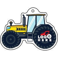 Tractor shaped acrylic keychain with 1" split ring and customization.... from...