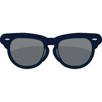 1/4" thick acrylic magnets with eyeglass/sunglasses stock shape and full...