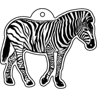 Zebra shaped acrylic keychain with 1" split ring and customization.... from...