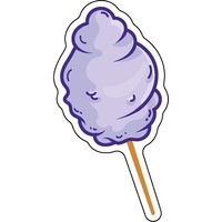 1/4" thick acrylic magnet with cotton candy stock shape and full... from ASI...